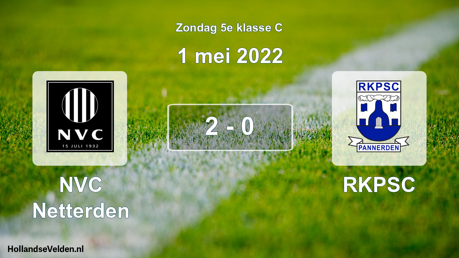 Total number of matches played: NVC Netterden - RKPSC 2 - 0 (1 May 2022)