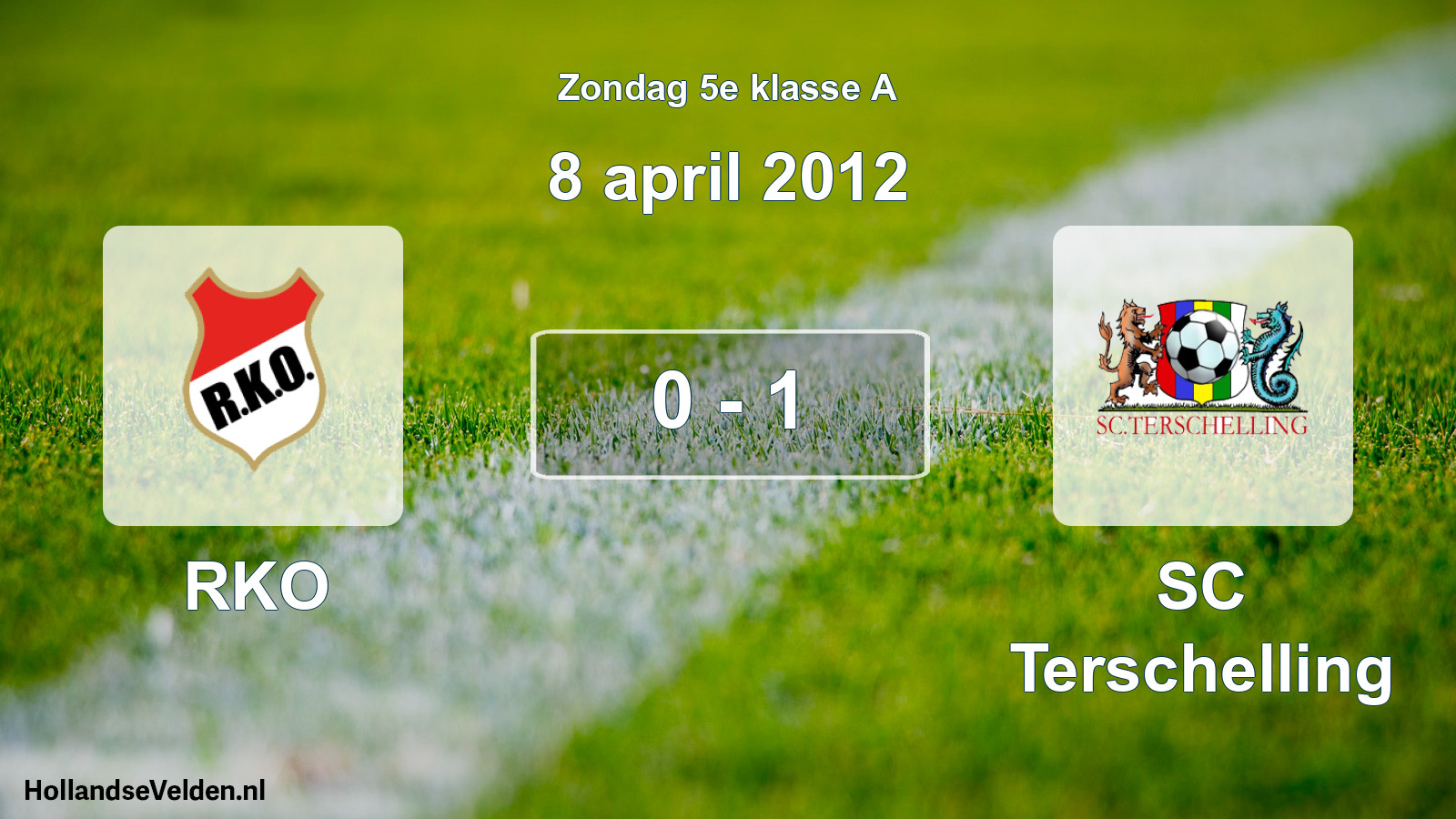 Total number of matches played: RKO - SC Terschelling 0 - 1 (8 April 2012)