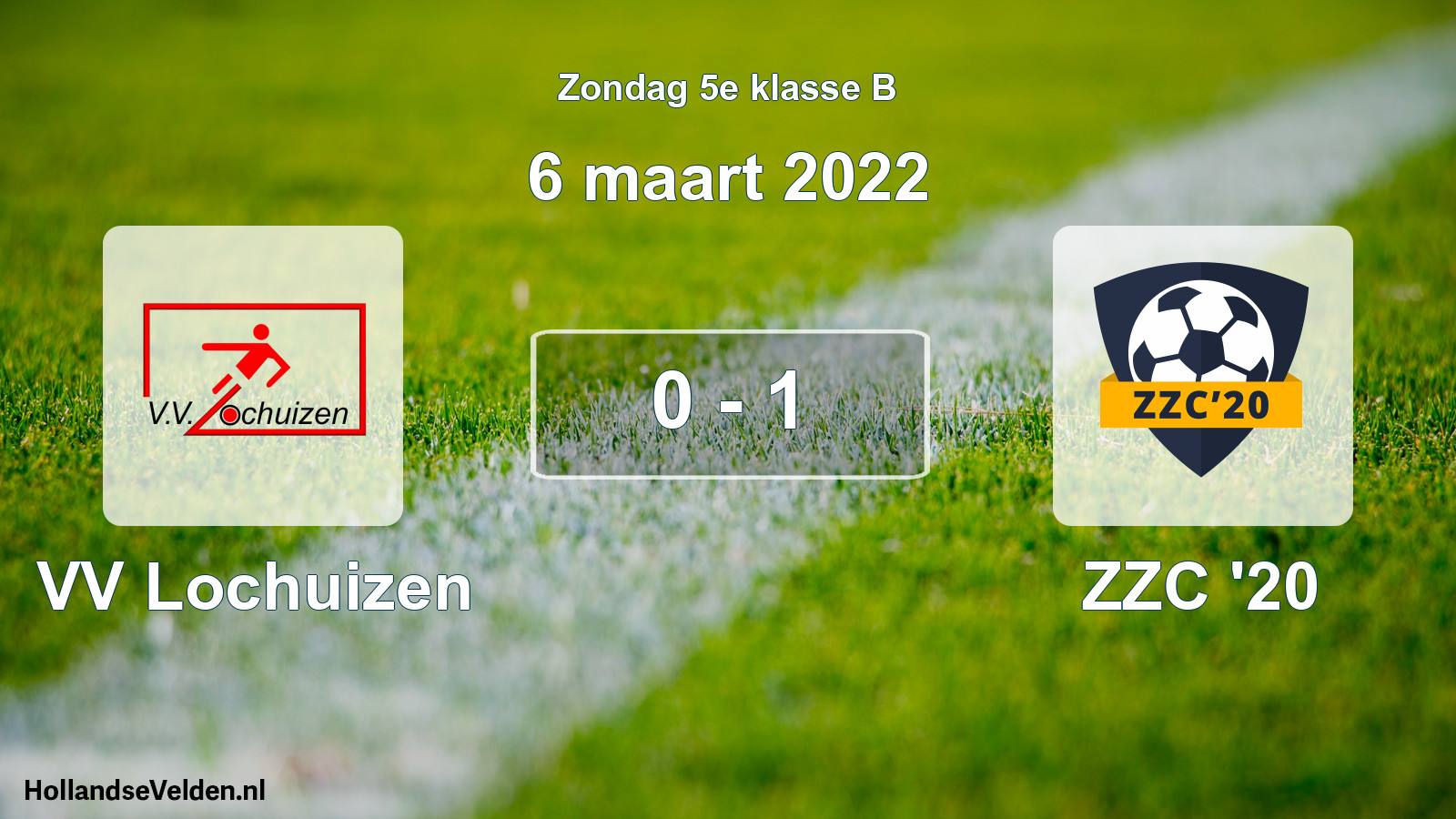 Total number of matches played: VV Lochuizen - ZZC '20 0 - 1 (6 March 2022)