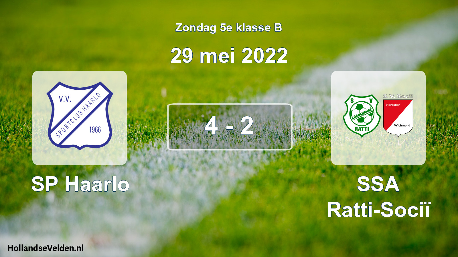 Total number of matches played: SP Haarlo - SSA Ratti-Sociï 4 - 2 (29 May 2022)