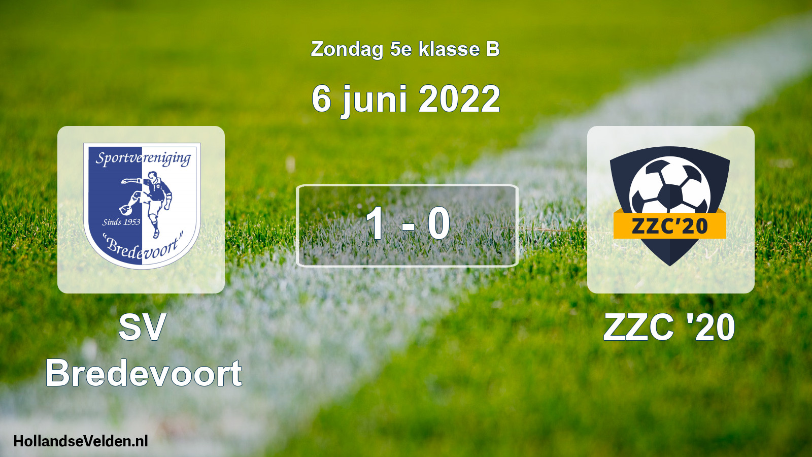 Total number of matches played: SV Bredevoort - ZZC '20 1 - 0 (6 June 2022)