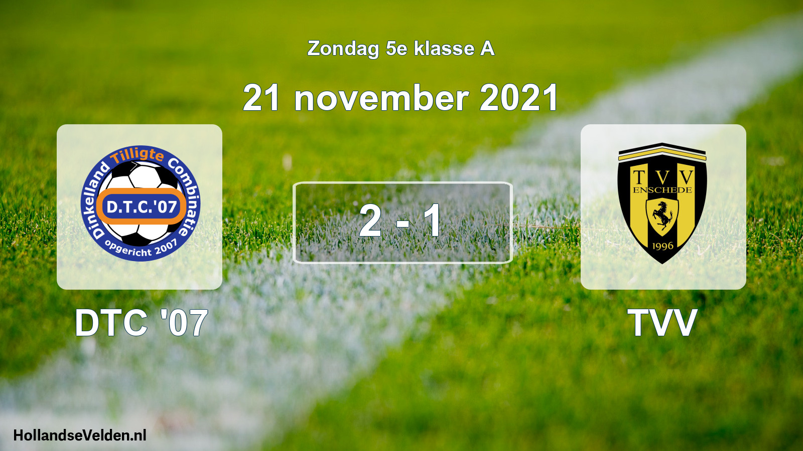 Total number of matches played: DTC '07 - TVV 2 - 1 (21 November 2021)