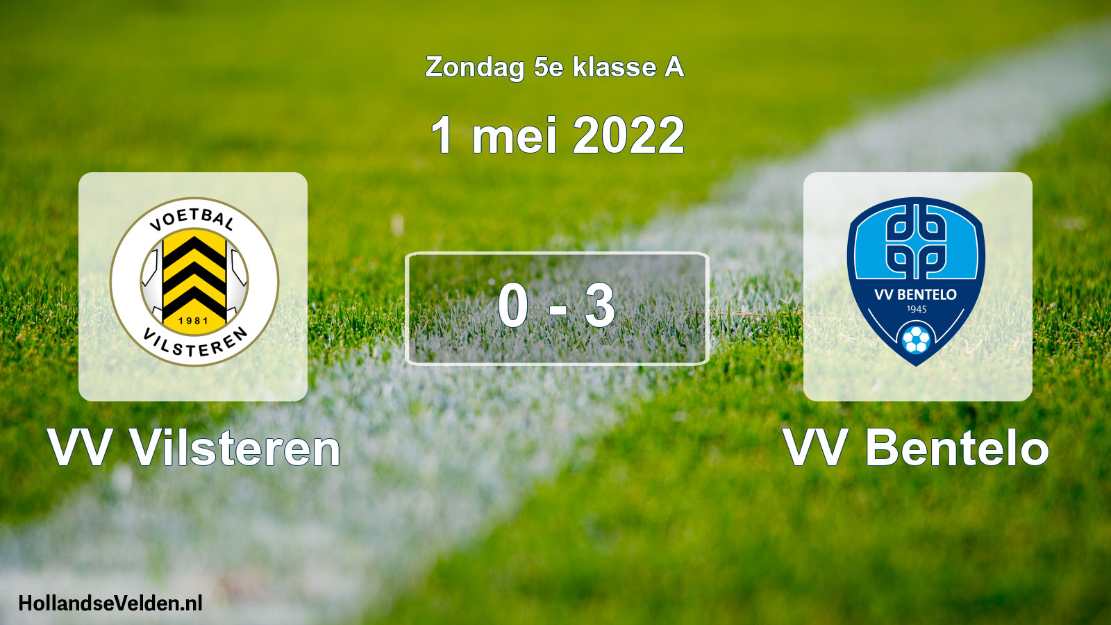 Total number of matches played: VV Vilsteren - VV Bentelo 0 - 3 (1 May 2022)