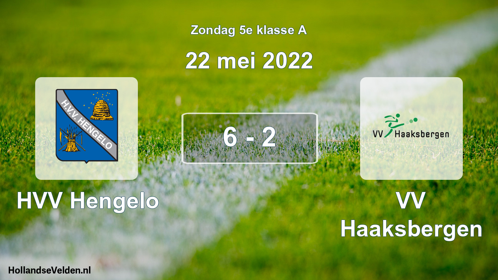 Total number of matches played: HVV Hengelo - VV Haaksbergen 6 - 2 (22 May 2022)