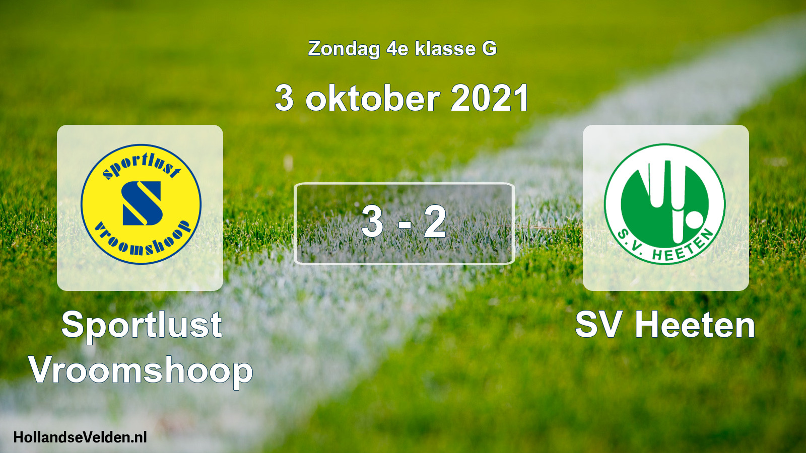 Total number of matches played: Sportlust Vroomshoop - SV Heeten 3 - 2 (3 October 2021)