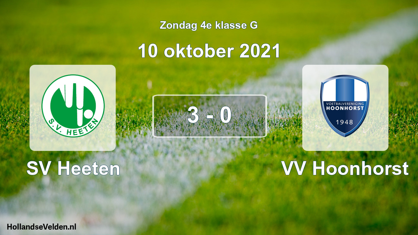 Total number of matches played: SV Heeten - VV Hoonhorst 3 - 0 (10 October 2021)