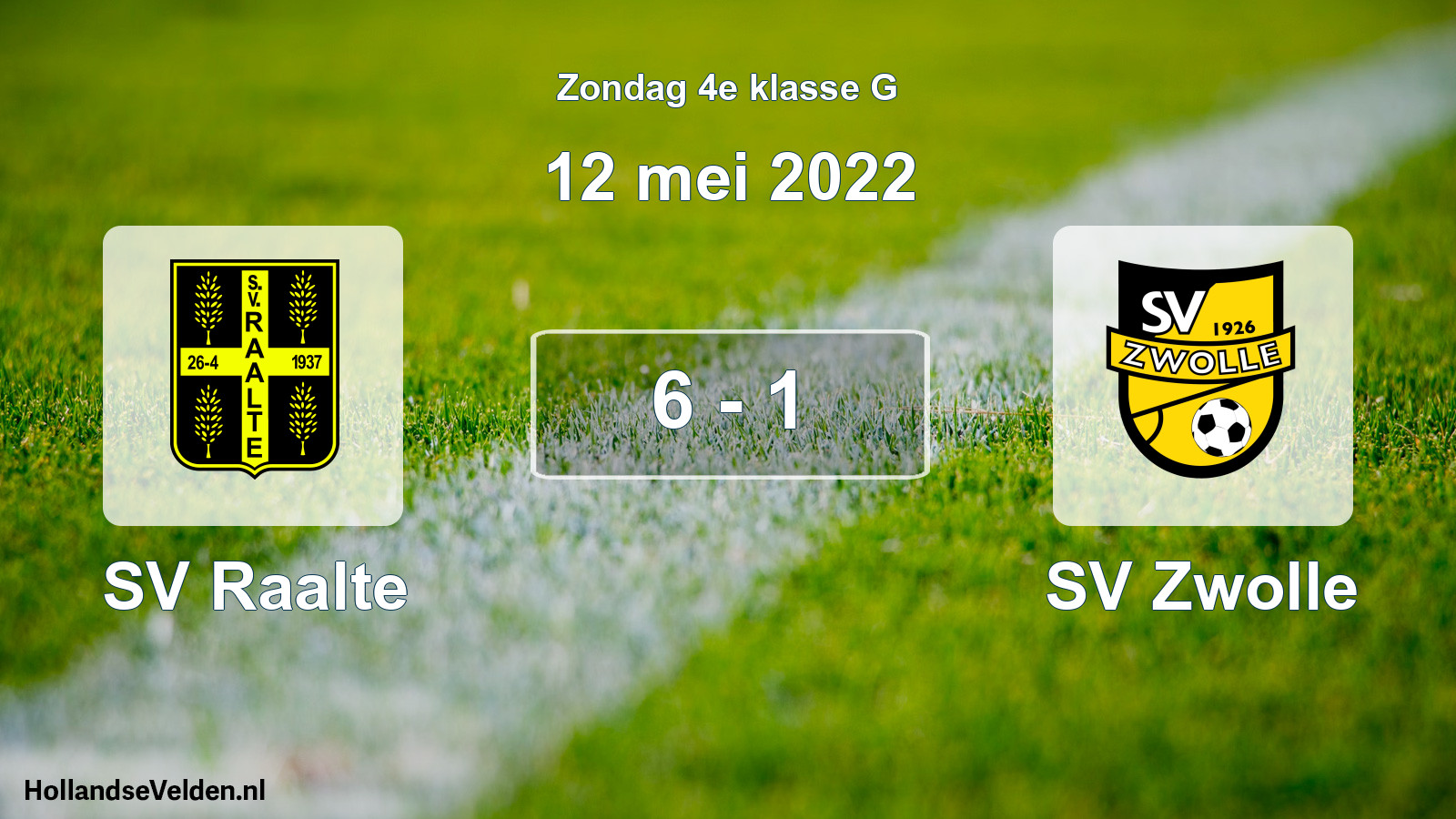 Total number of matches played: SV Raalte - SV Zwolle 6 - 1 (12 May 2022)