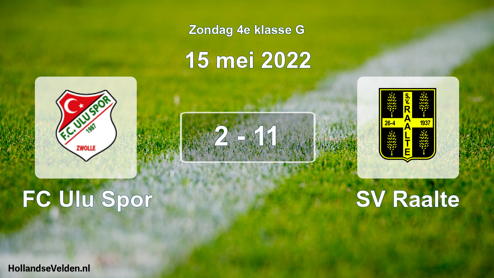 Total number of matches played: FC Ulu Spor - SV Raalte 2 - 11 (15 May 2022)