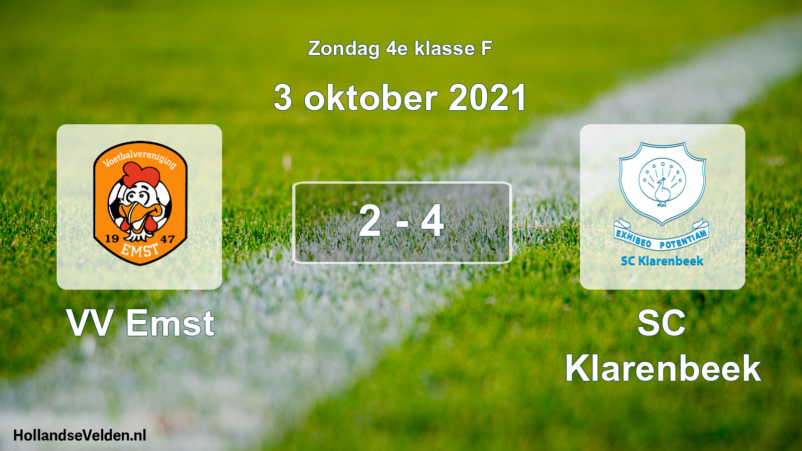 Total number of matches played: VV Emst - SC Klarenbeek 2 - 4 (3 October 2021)