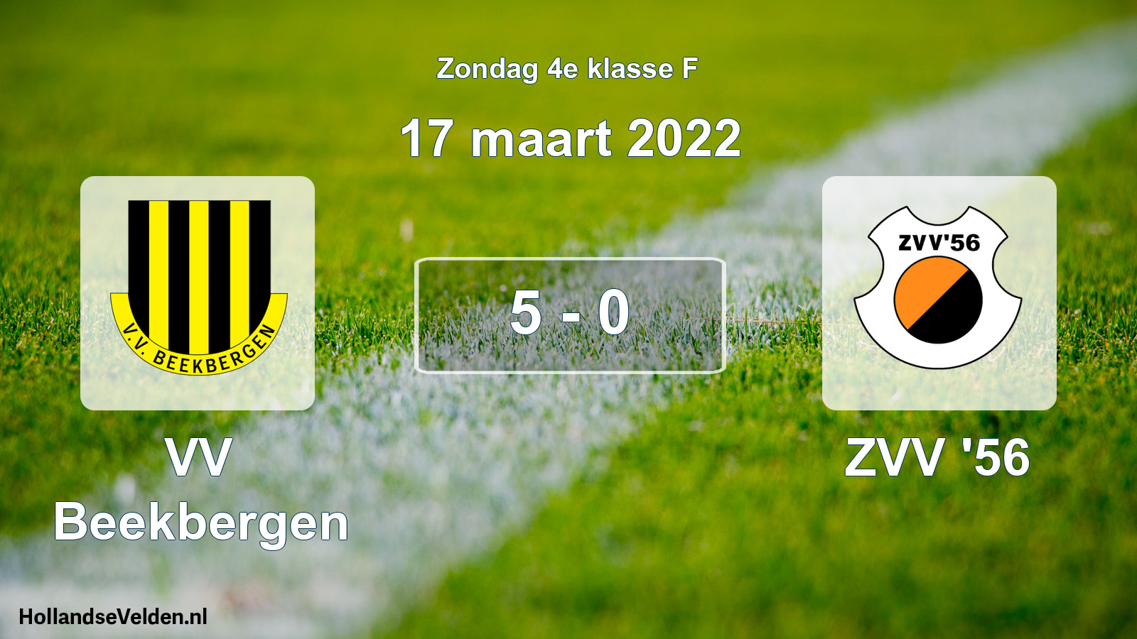 Total number of matches played: VV Beekbergen - ZVV '56 5 - 0 (17 March 2022)