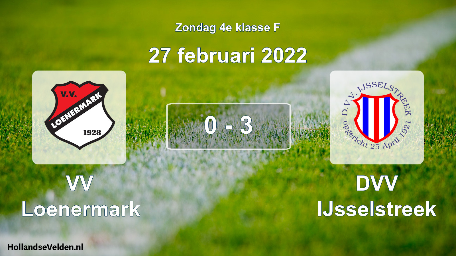 Total number of matches played: VV Loenermark - DVV IJsselstreek 0 - 3 (27 February 2022)