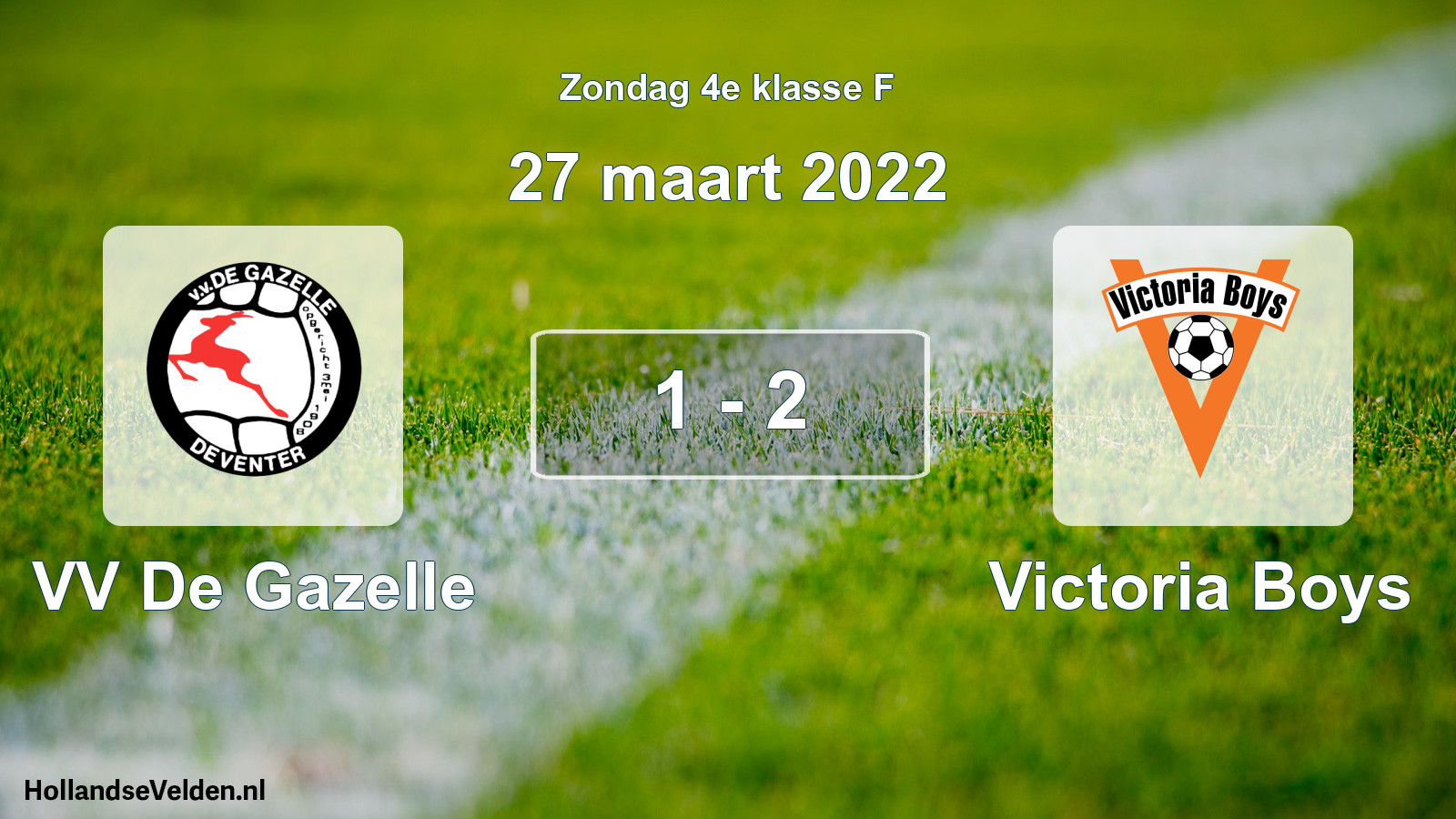 Total number of matches played: VV De Gazelle - Victoria Boys 1 - 2 (27 March 2022)