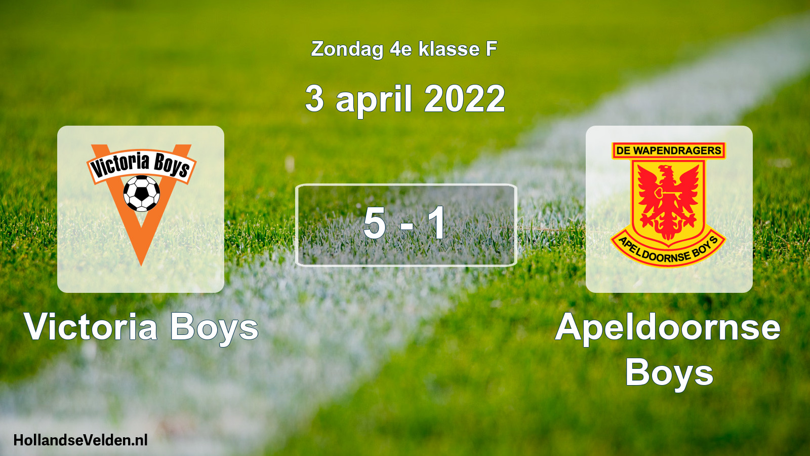 Total number of matches played: Victoria Boys - Apeldoornse Boys 5 - 1 (3 April 2022)
