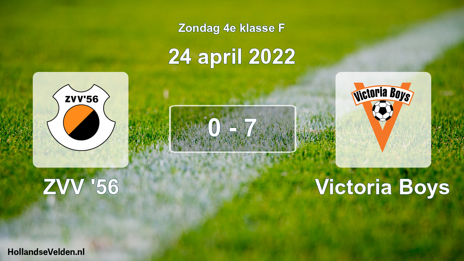 Total number of matches played: ZVV '56 - Victoria Boys 0 - 7 (24 April 2022)
