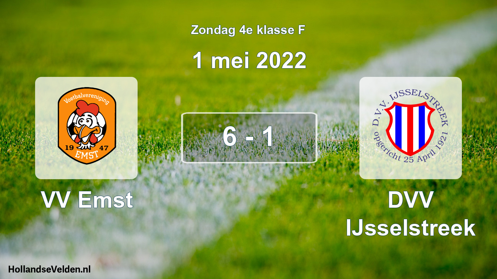 Total number of matches played: VV Emst - DVV IJsselstreek 6 - 1 (1 May 2022)