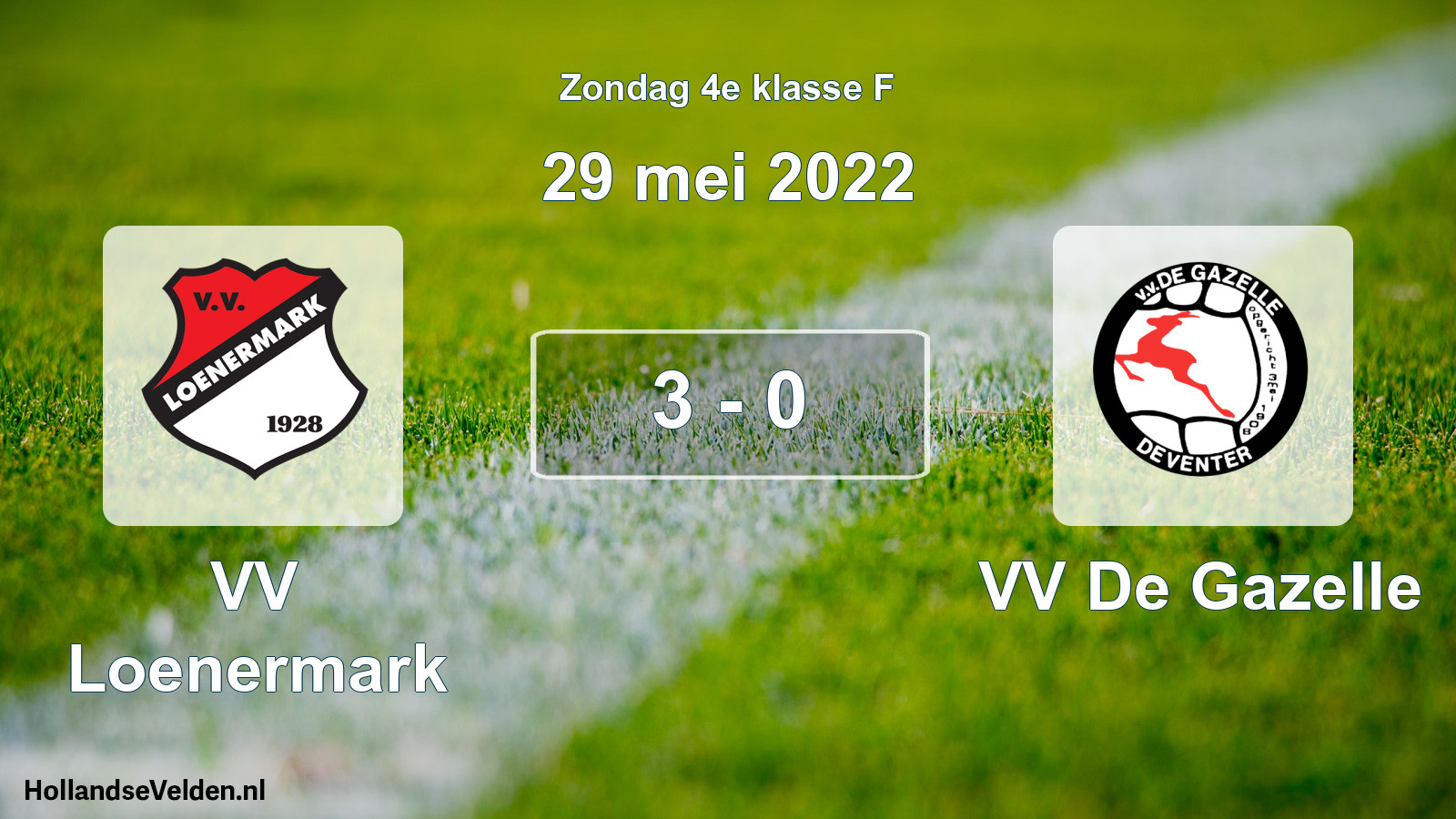 Total number of matches played: VV Loenermark - VV De Gazelle 3 - 0 (29 May 2022)