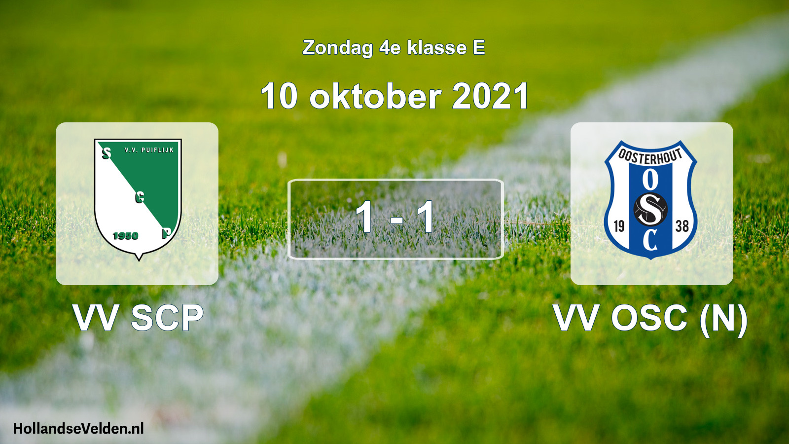 Total number of matches played: VV SCP - VV OSC (N) 1 - 1 (10 October 2021)