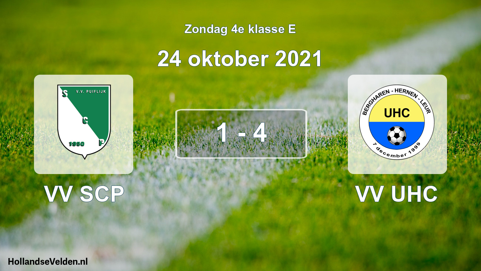 Total number of matches played: VV SCP - VV UHC 1 - 4 (24 October 2021)