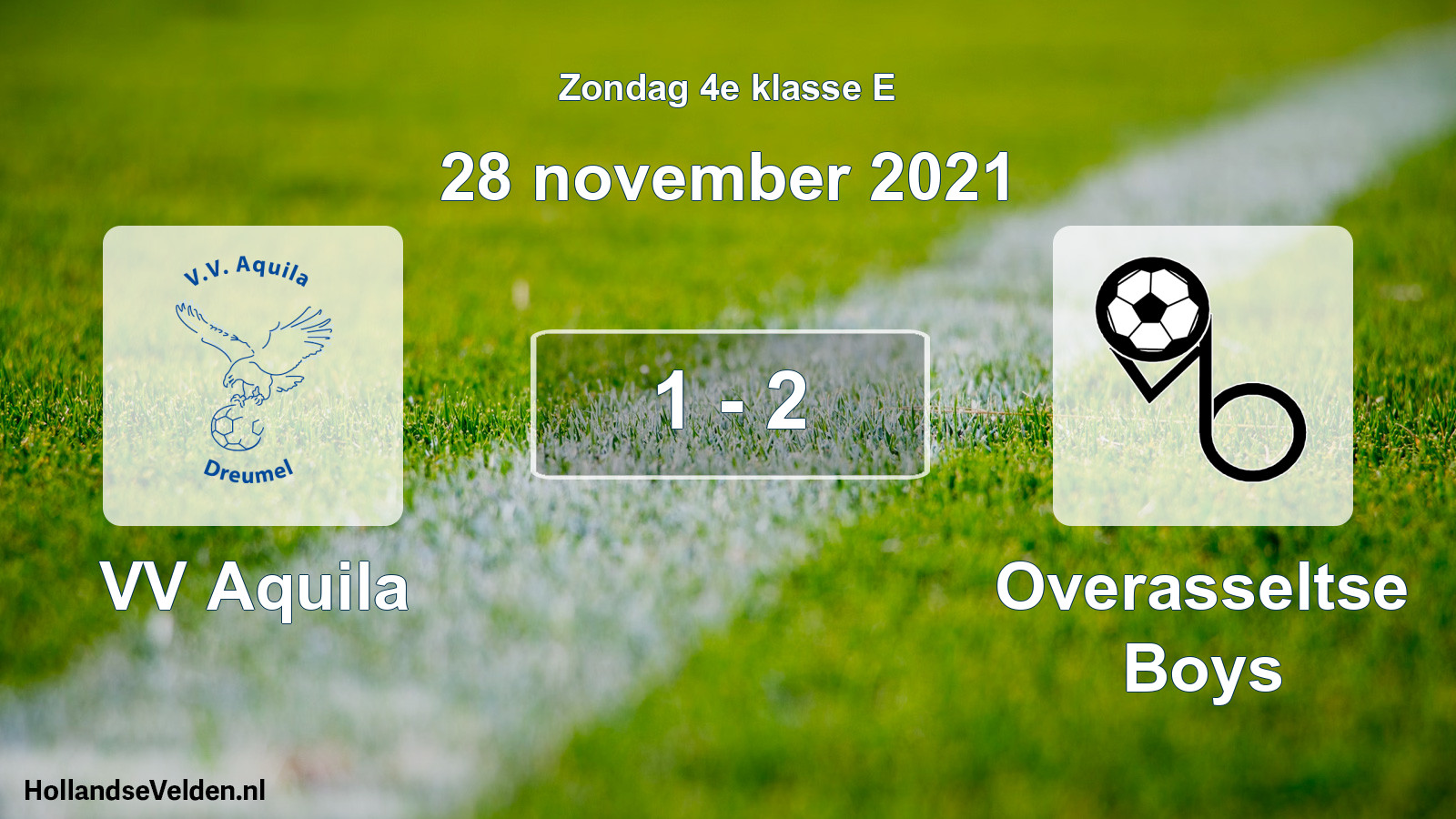Total number of matches played: VV Aquila - Overasseltse Boys 1 - 2 (28 November 2021)