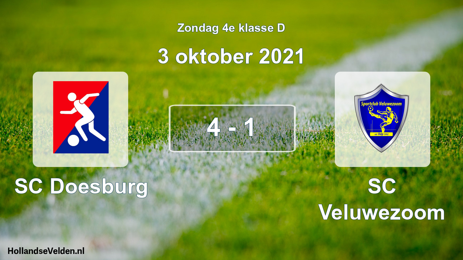 Total number of matches played: SC Doesburg - SC Veluwezoom 4 - 1 (3 October 2021)