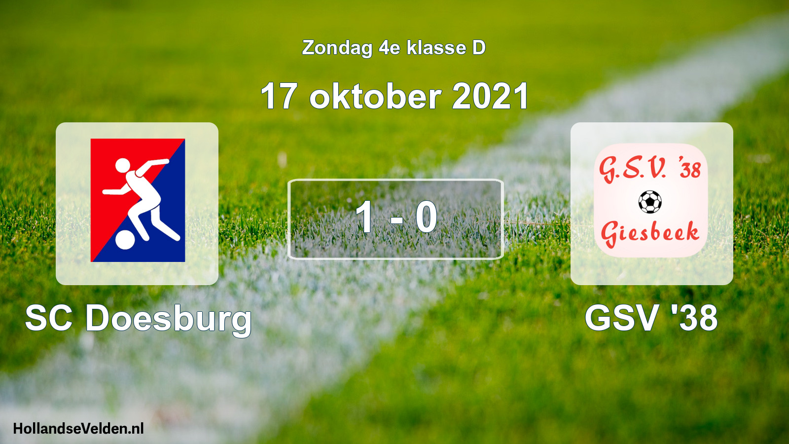 Total number of matches played: SC Doesburg - GSV '38 1 - 0 (17 October 2021)