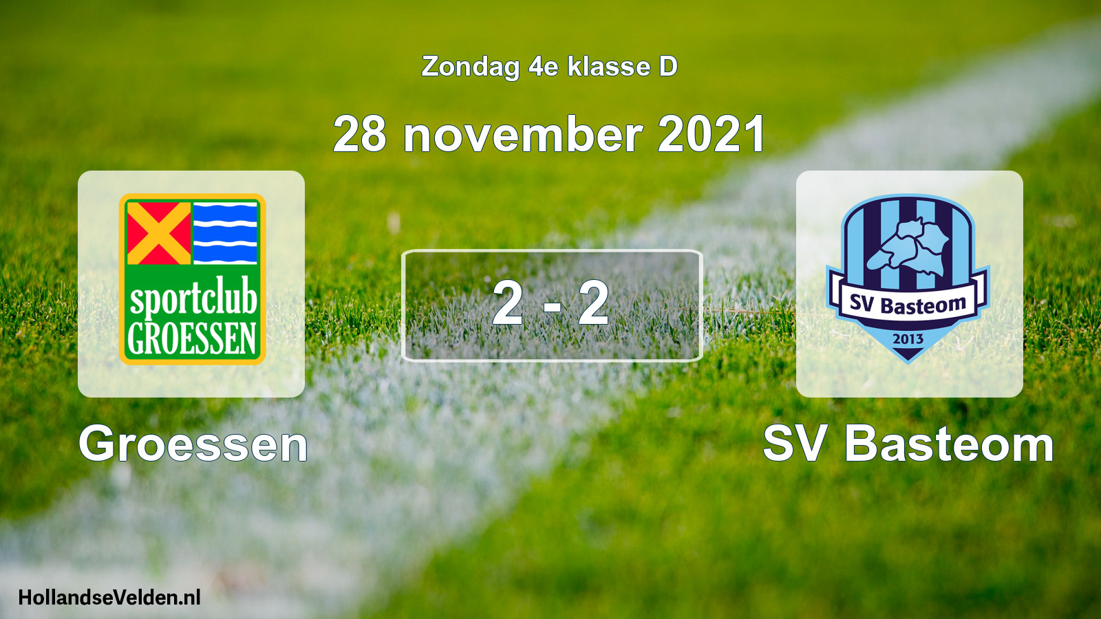 Total number of matches played: Groessen - SV Basteom 2 - 2 (28 November 2021)