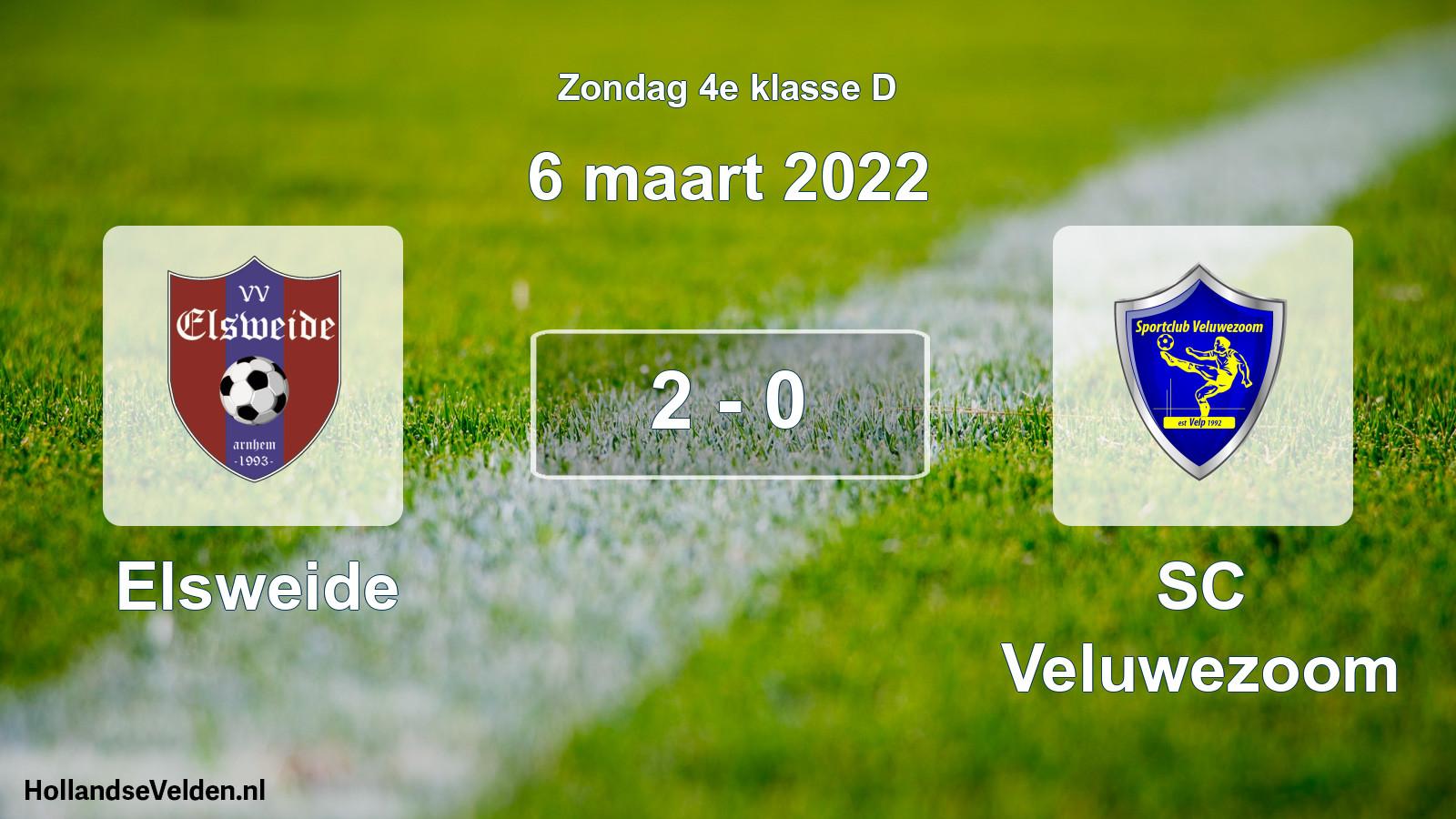 Total number of matches played: Elsweide - SC Veluwezoom 2 - 0 (6 March 2022)