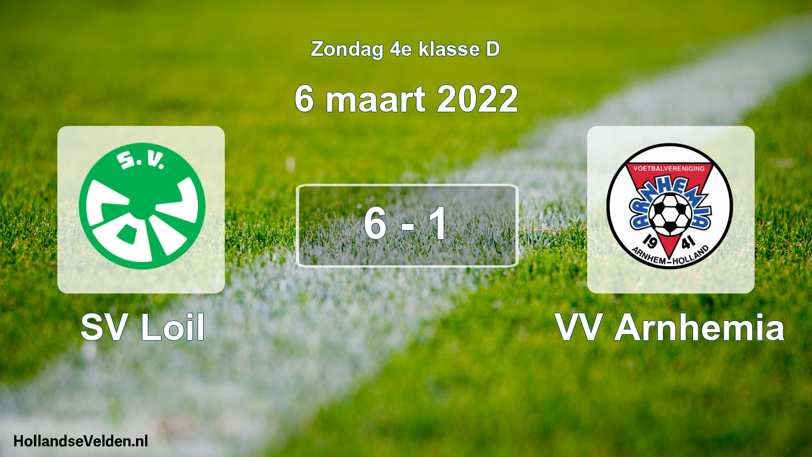 Total number of matches played: SV Loil - VV Arnhemia 6 - 1 (6 March 2022)