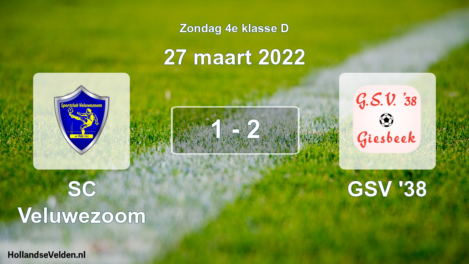 Total number of matches played: SC Veluwezoom - GSV '38 1 - 2 (27 March 2022)