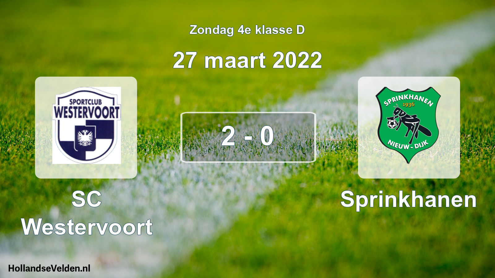 Total number of matches played: SC Westervoort - Sprinkhanen 2 - 0 (27 March 2022)