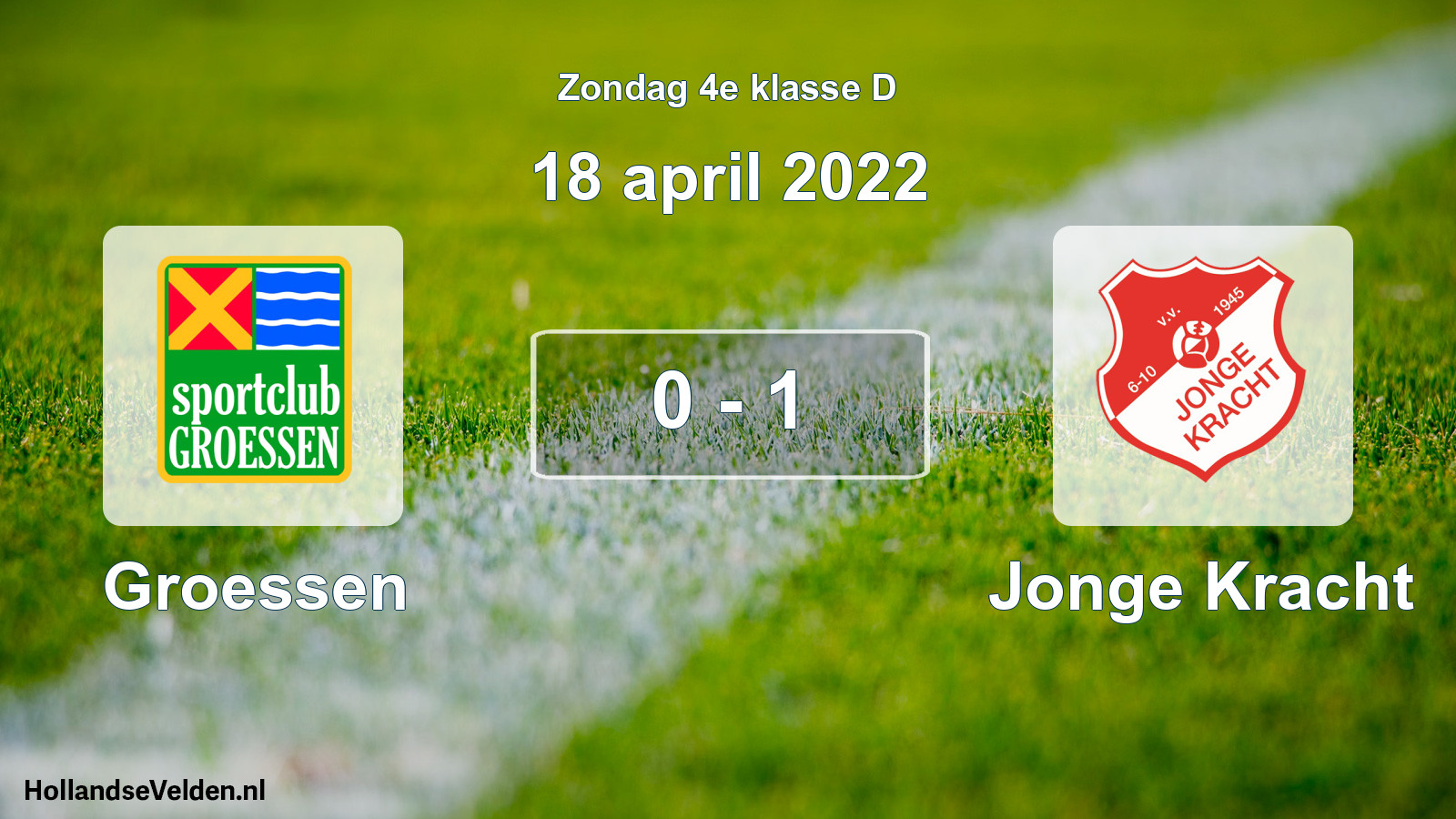 Total number of matches played: Groessen - Jonge Kracht 0 - 1 (18 April 2022)