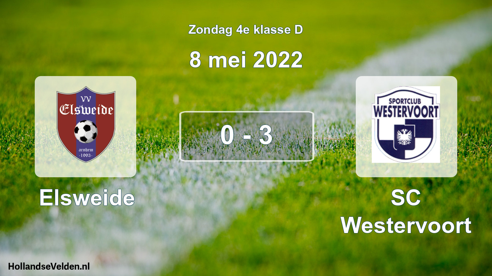 Total number of matches played: Elsweide - SC Westervoort 0 - 3 (8 May 2022)