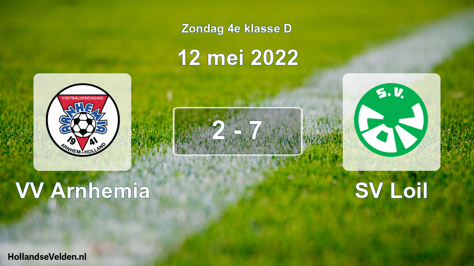 Total number of matches played: VV Arnhemia - SV Loil 2 - 7 (12 May 2022)