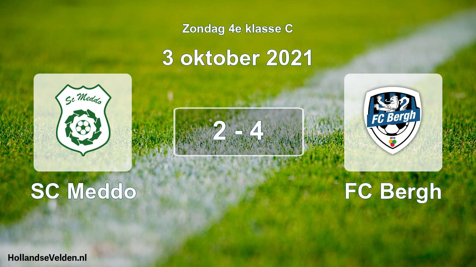 Total number of matches played: SC Meddo - FC Bergh 2 - 4 (3 October 2021)