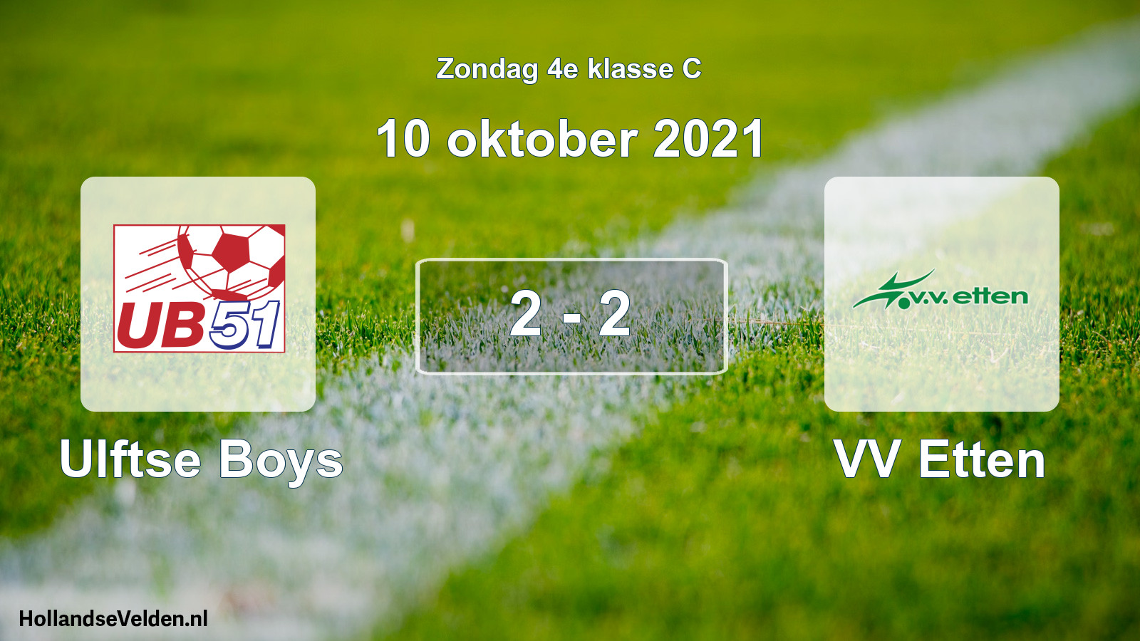 Total number of matches played: Ulftse Boys - VV Etten 2 - 2 (10 October 2021)