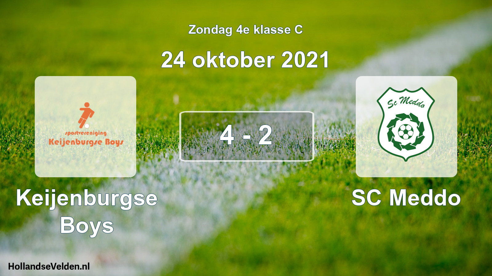 Total number of matches played: Keijenburgse Boys - SC Meddo 4 - 2 (24 October 2021)