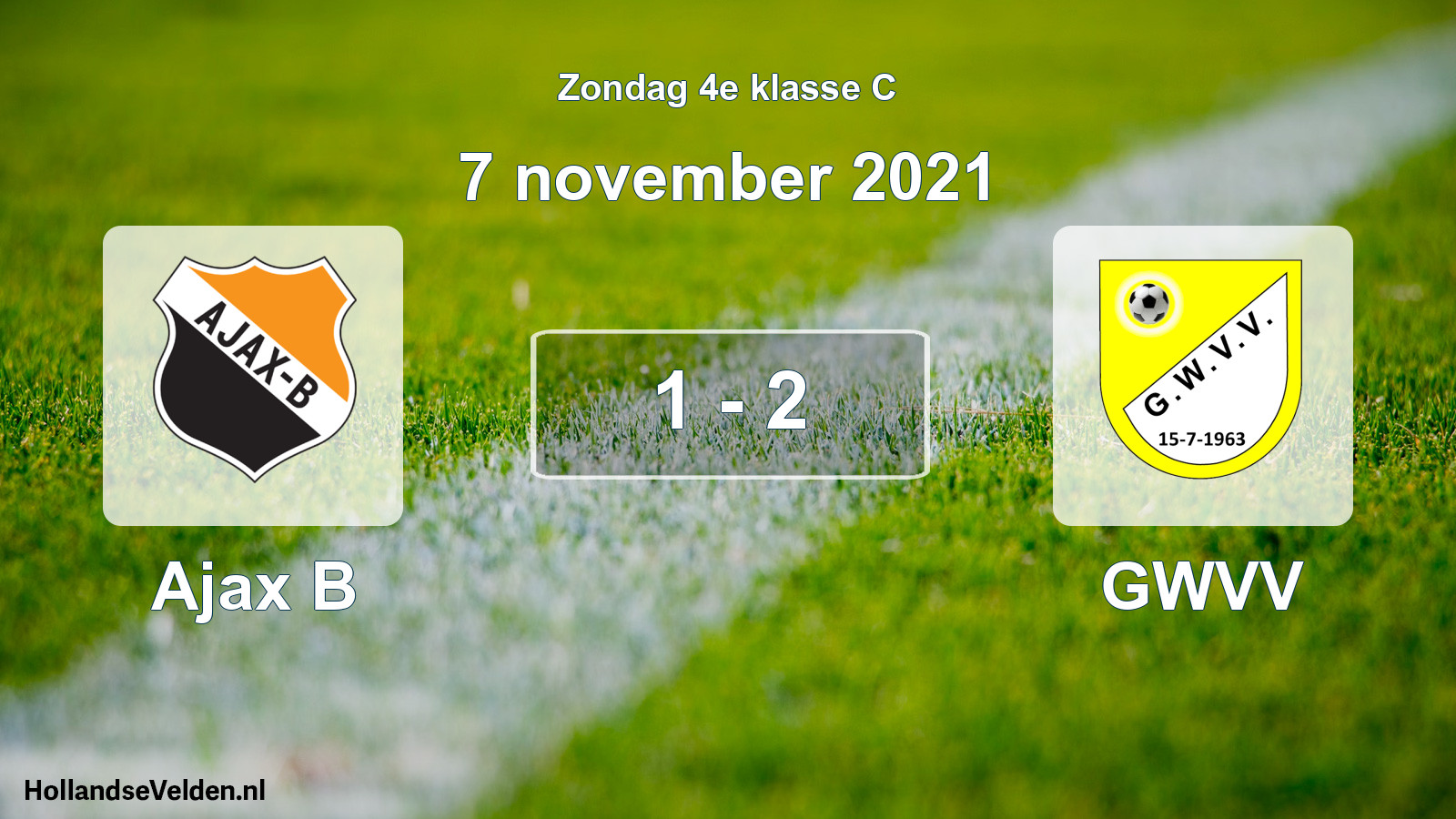 Total number of matches played: Ajax B - GWVV 1 - 2 (7 November 2021)