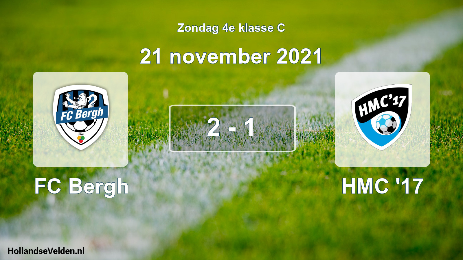 Total number of matches played: FC Bergh - HMC '17 2 - 1 (21 November 2021)