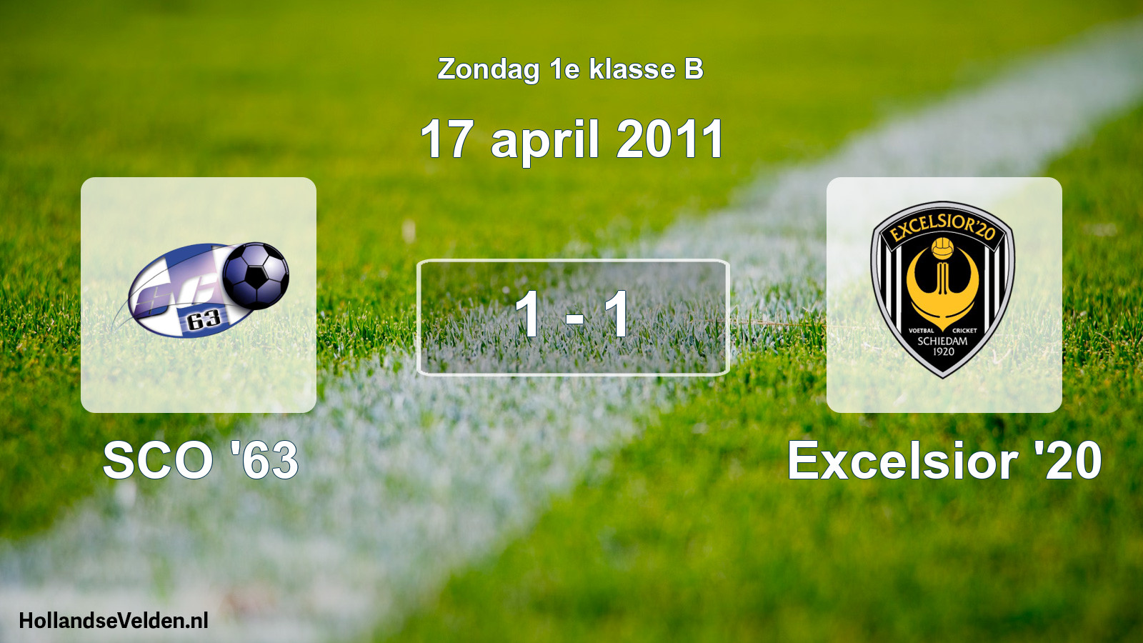 Total number of matches played: SCO '63 - Excelsior '20 1 - 1 (17 April 2011)