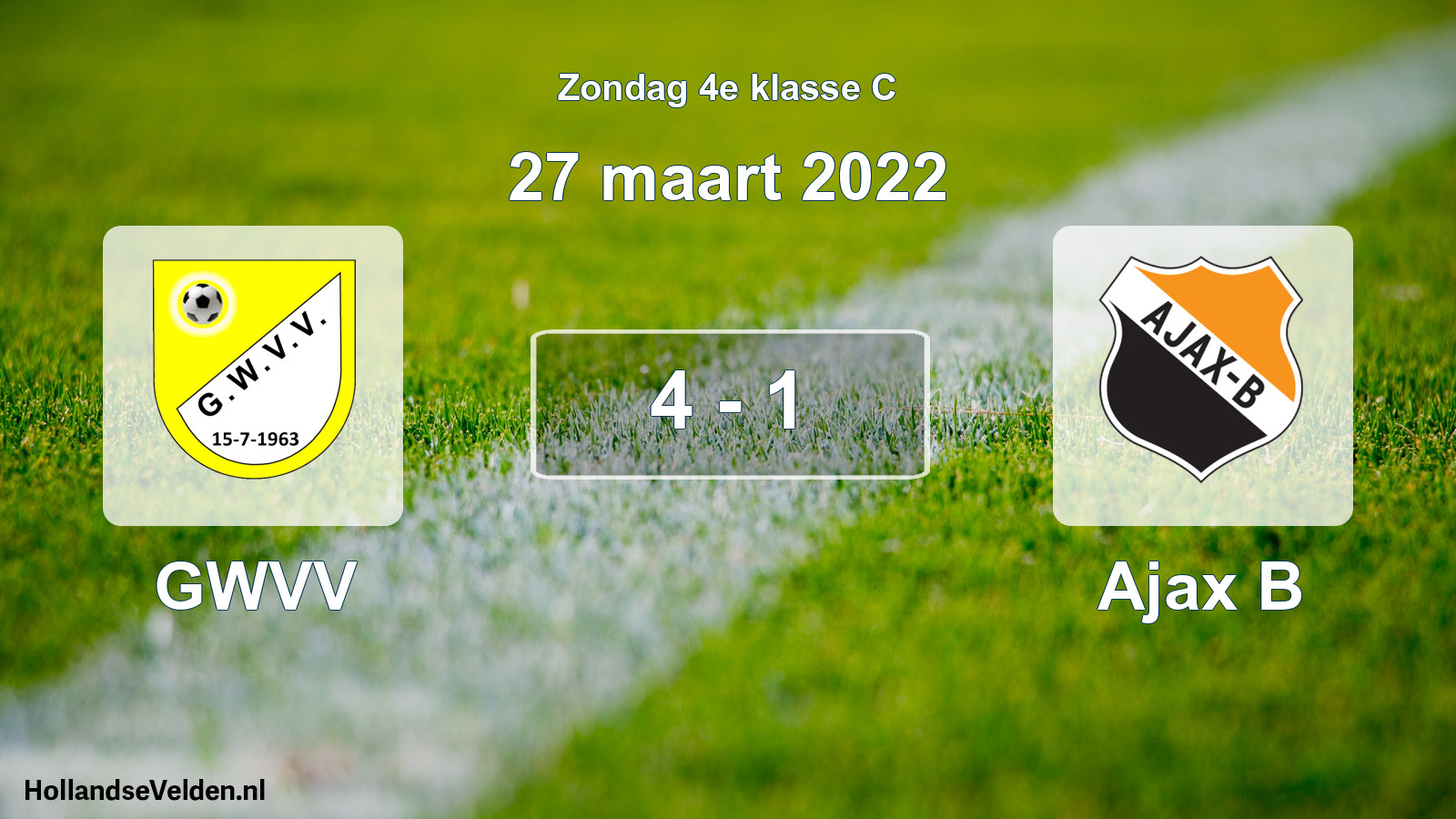 Total number of matches played: GWVV - Ajax B 4 - 1 (27 March 2022)
