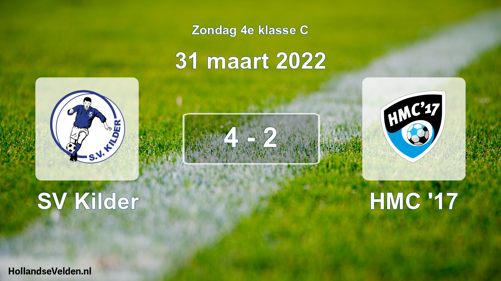 Total number of matches played: SV Kilder - HMC '17 4 - 2 (31 March 2022)