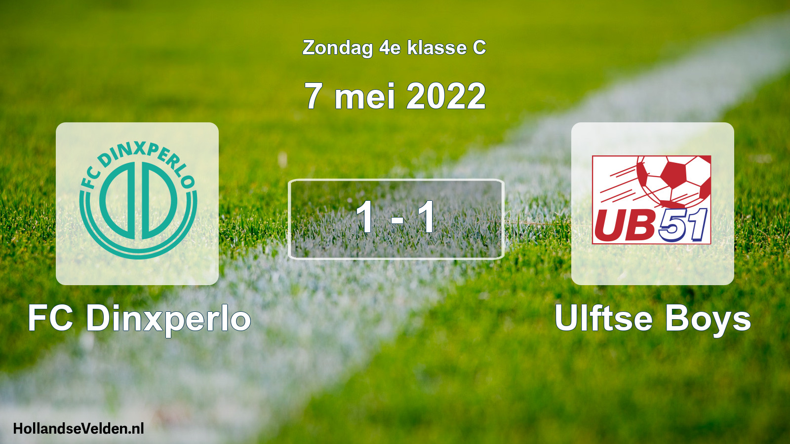 Total number of matches played: FC Dinxperlo - Ulftse Boys 1 - 1 (7 May 2022)
