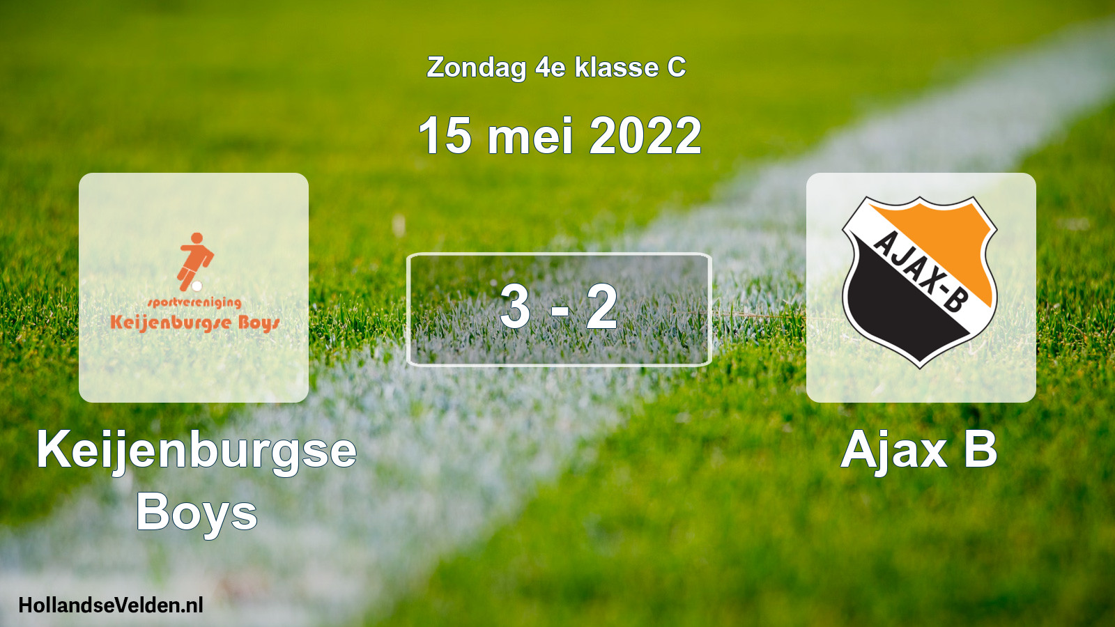 Total number of matches played: Keijenburgse Boys - Ajax B 3 - 2 (15 May 2022)