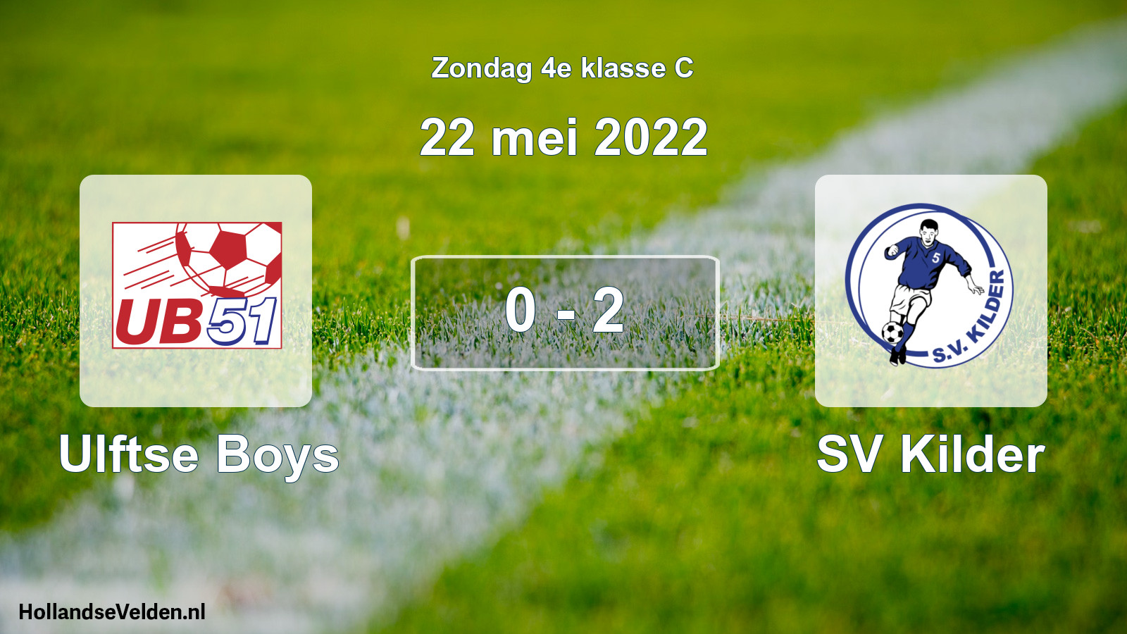 Total number of matches played: Ulftse Boys - SV Kilder 0 - 2 (22 May 2022)