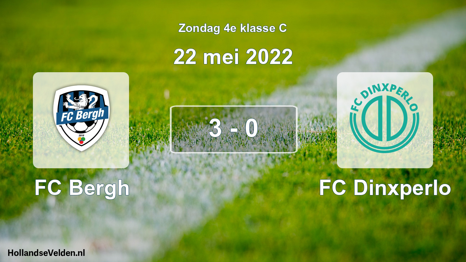 Total number of matches played: FC Bergh - FC Dinxperlo 3 - 0 (22 May 2022)