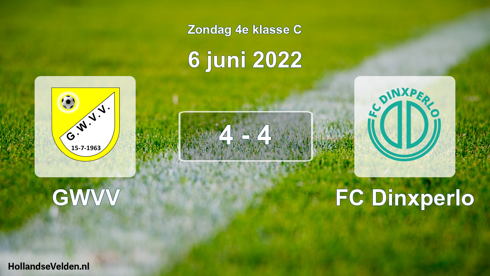 Total number of matches played: GWVV - FC Dinxperlo 4 - 4 (6 June 2022)