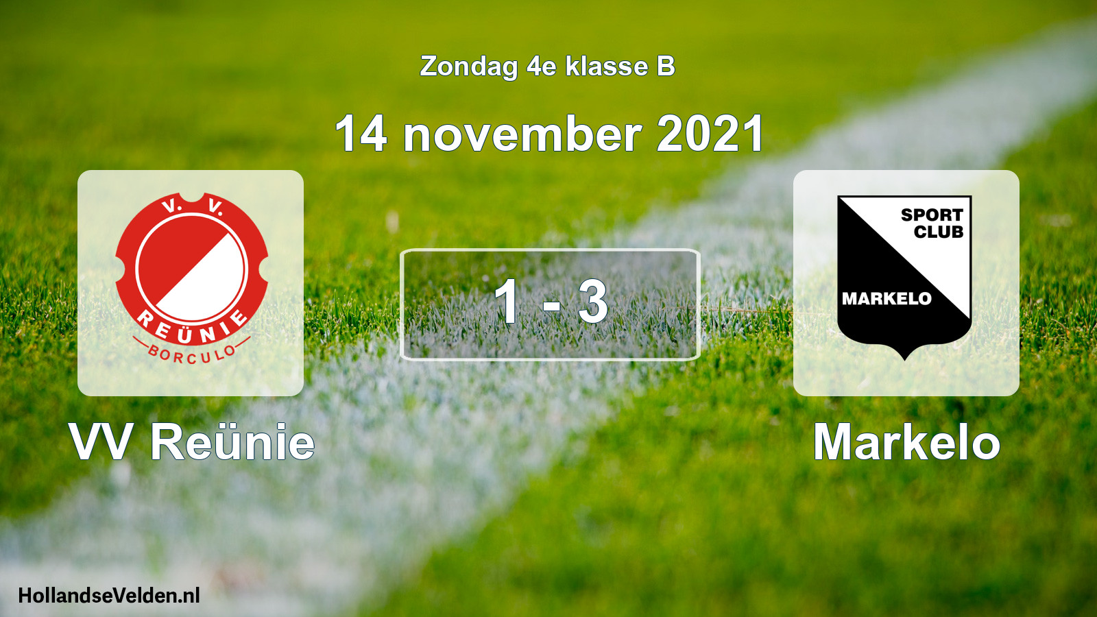 Total number of matches played: VV Reünie - Markelo 1 - 3 (14 November 2021)
