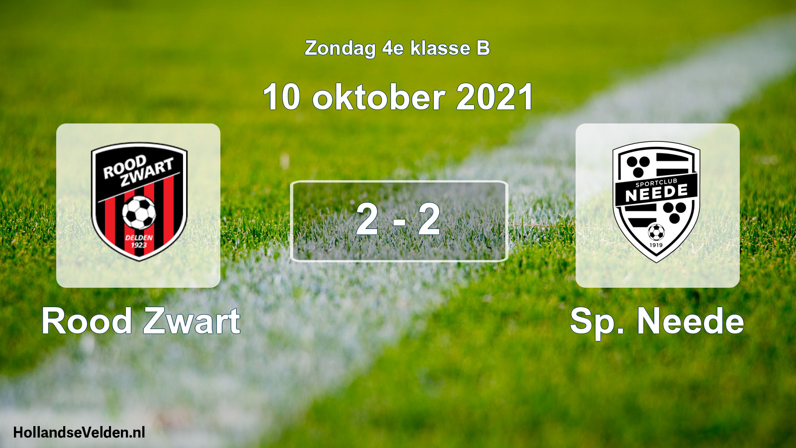Total number of matches played: Rood Zwart - Sp. Neede 2 - 2 (10 October 2021)