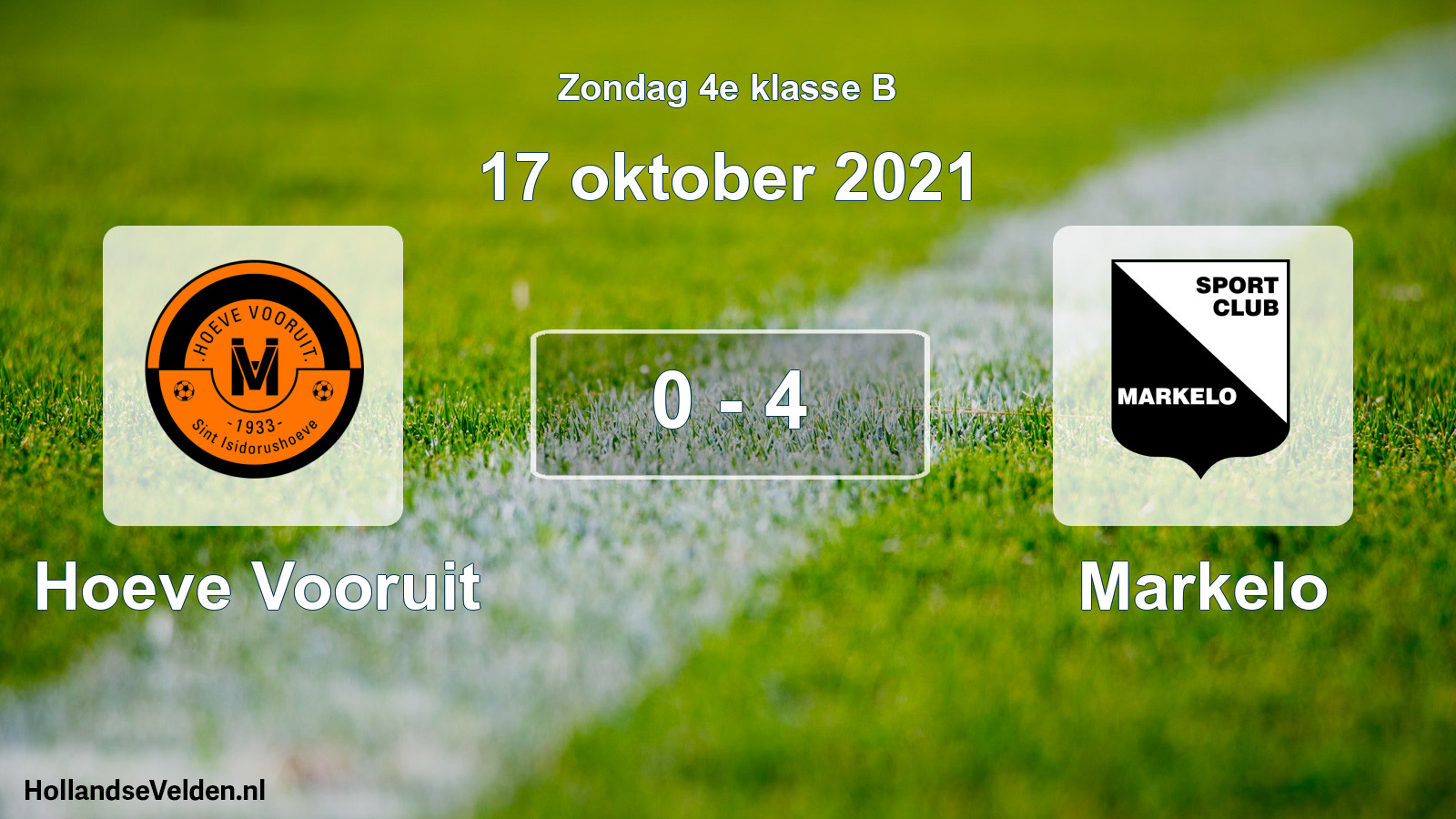 Total number of matches played: Hoeve Vooruit - Markelo 0 - 4 (17 October 2021)