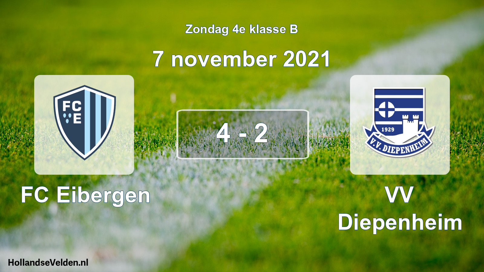 Total number of matches played: FC Eibergen - VV Diepenheim 4 - 2 (7 November 2021)